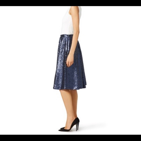 Down from $95 today!🎉NWOT Blue Sparkly Fancy Sequins Skirt - Picture 3 of 4